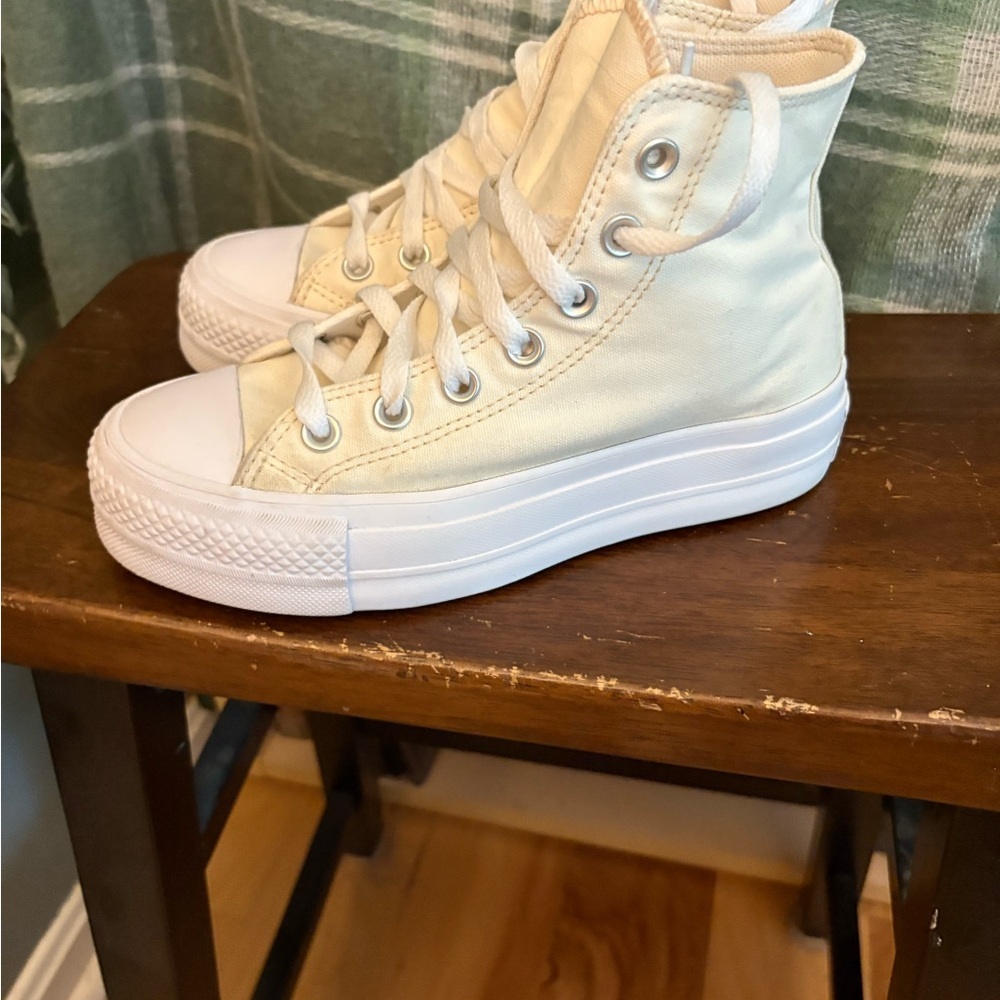 Converse all star lift High-Top Sneakers - Cream size 5 - Picture 4 of 7